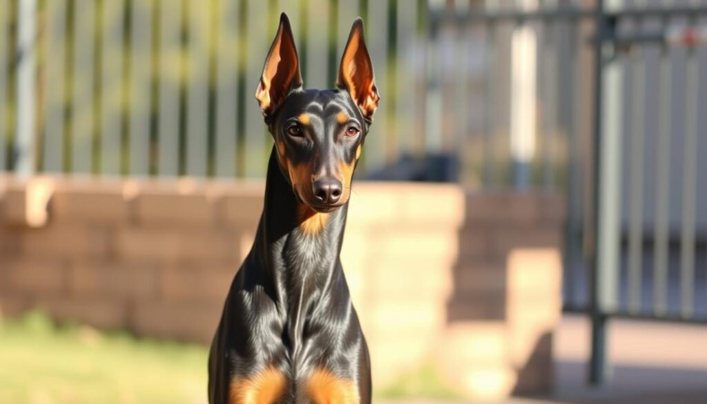 Doberman Pinscher guard dog