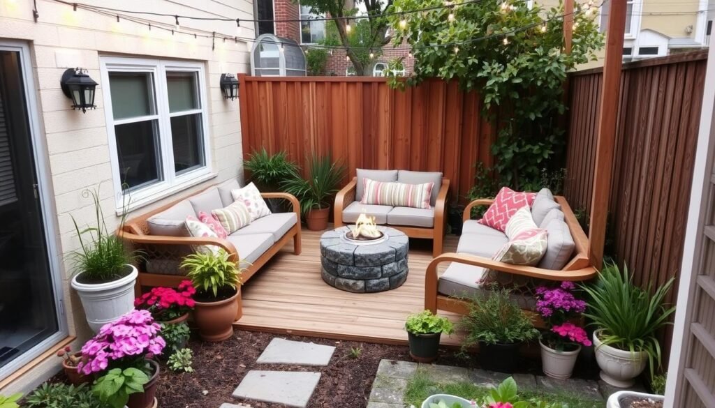 compact patio design for small yards