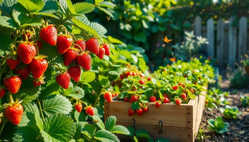 growing strawberries